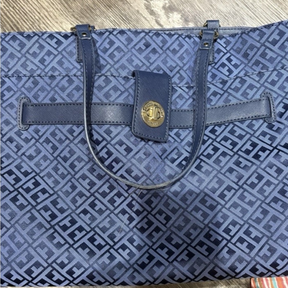 Tommy Hilfiger Navy Monogram Tote